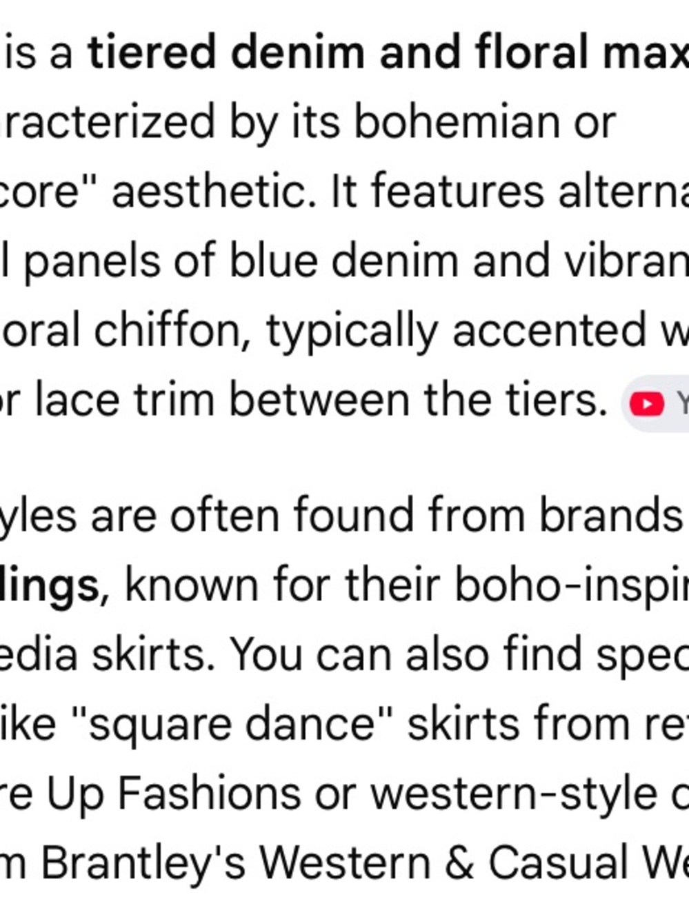 Vintage cottage core vibes Floral Boho Maxi Skirt in blue Jean  and Multicolor - Picture 2 of 10